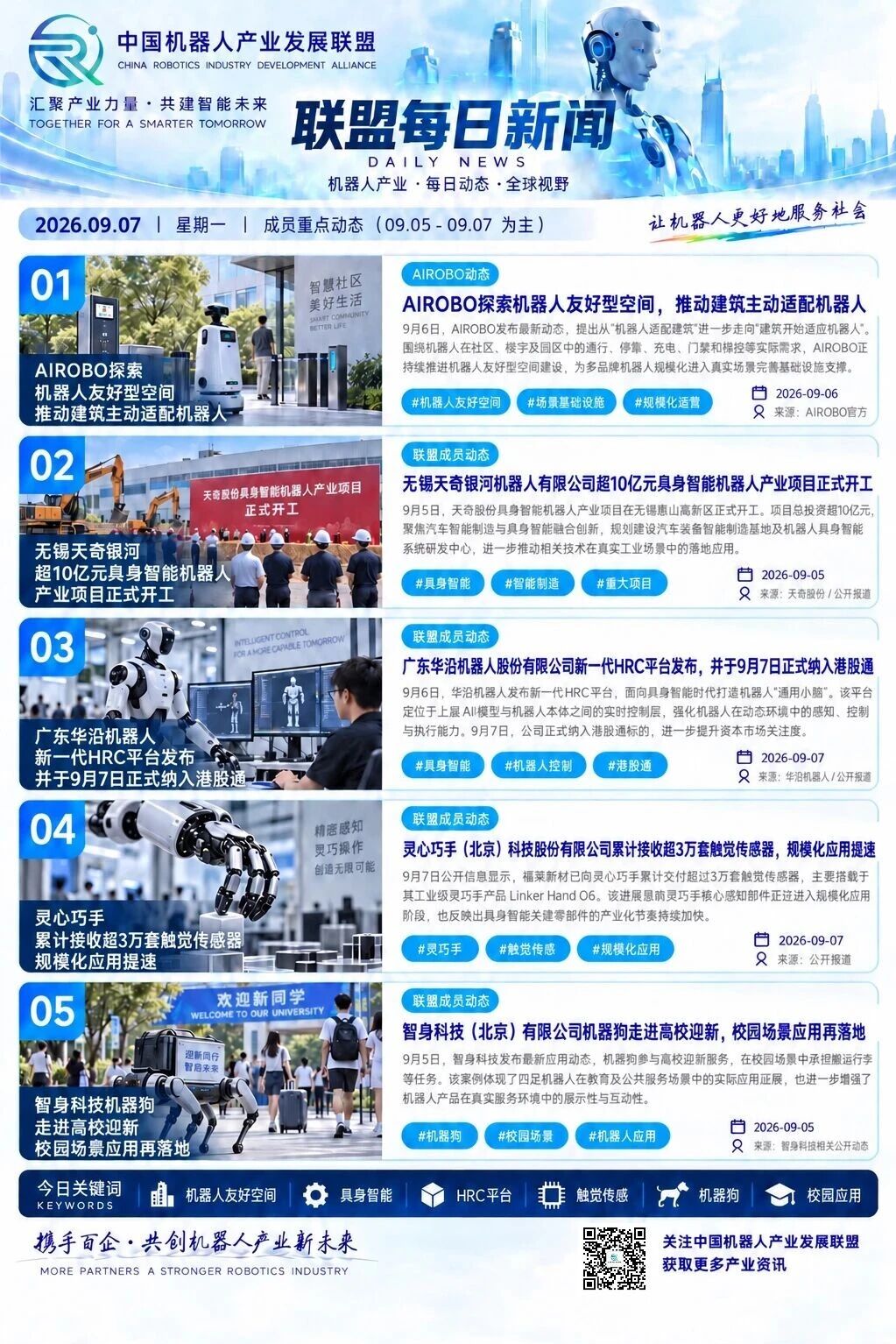 联盟每日新闻|09.07 联盟成员重点动态速览